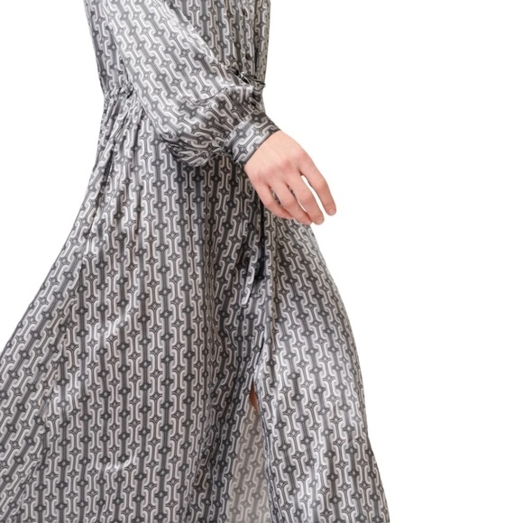 Dea Kudibal SERENITY Silk Chains Grey Dress Women’s Size Large - Picture 2 of 12